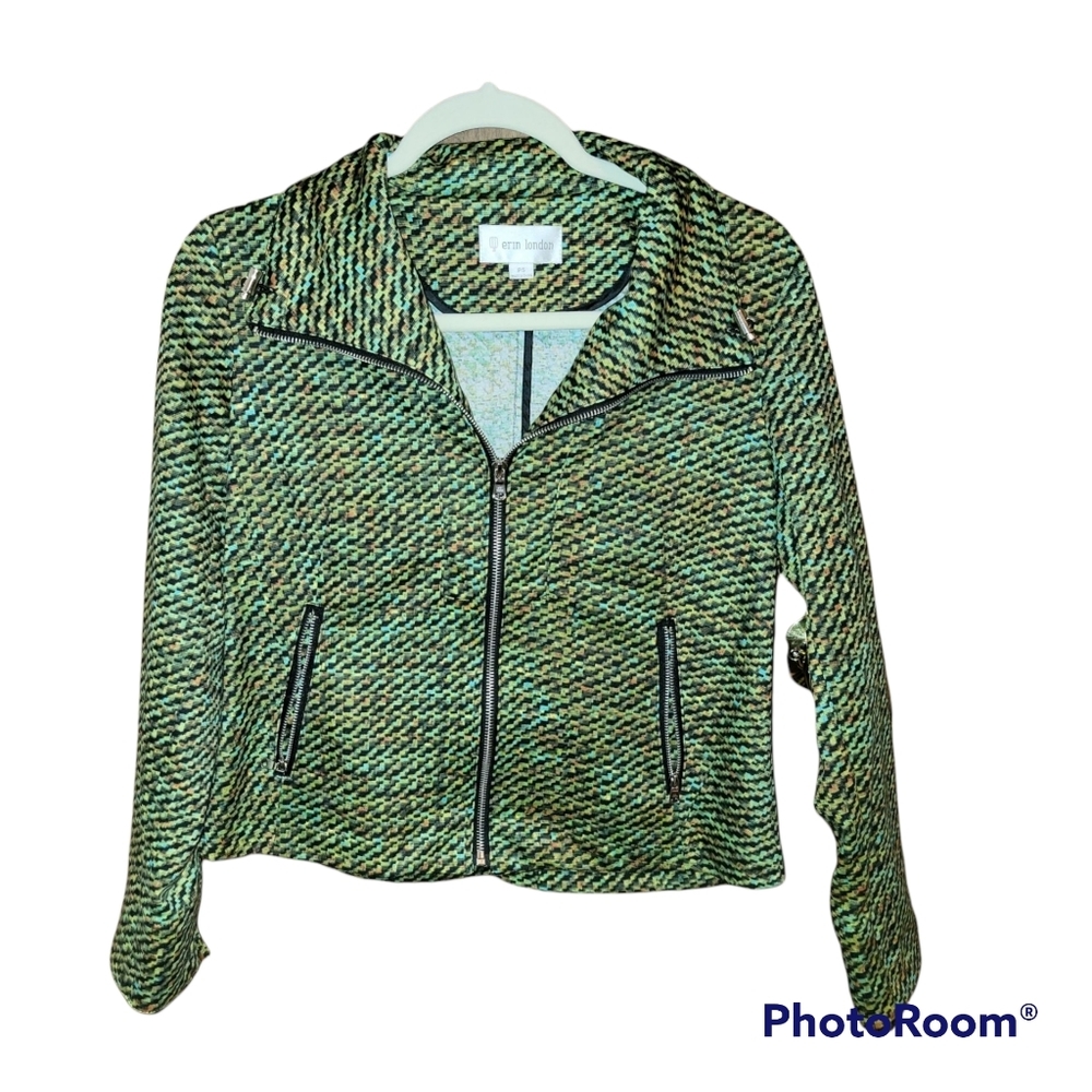 Erin London Green Moto Jacket